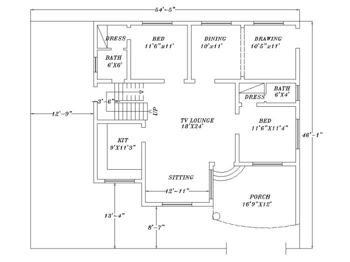 Desain rumah lt 2 1 dimensi