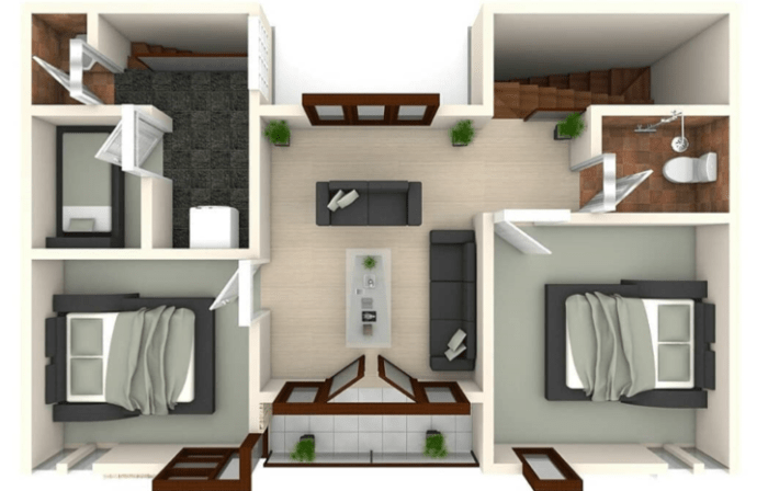 Desain rumah minimalis 2 petak