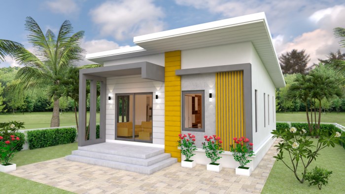 Desain rumah mini simple elegant