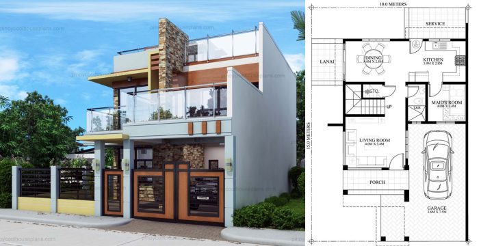 Desain rumah luas tanah 12 m2