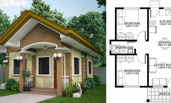 Desain rumah minimalis 2 kamar tidur sederhana