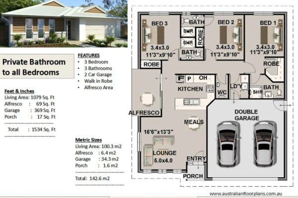 Desain rumah lahan 100m2