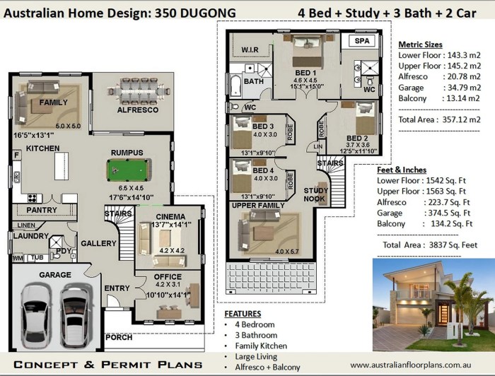 Desain rumah kost dua lantai hadap hadapan