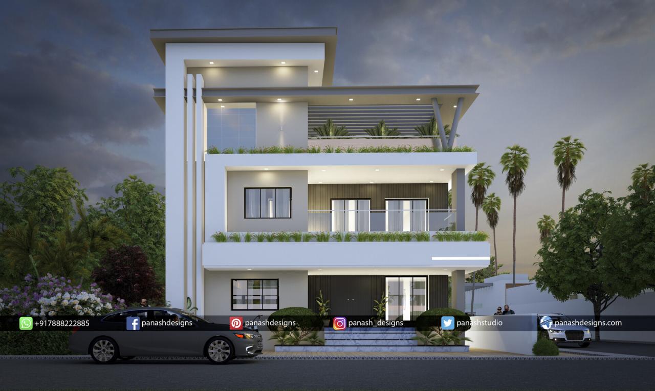 Desain rumah kost 3 lantai modern minimalis