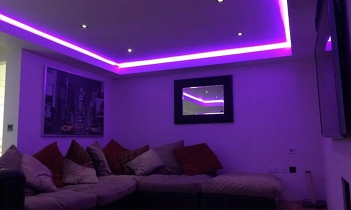 Anordnung led spots wohnzimmer