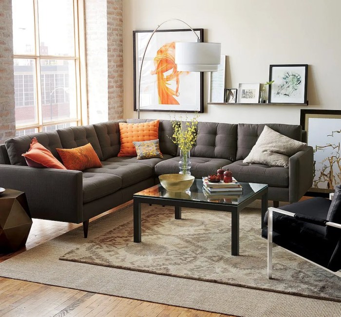 Sectional dark wohnzimmer omghomedecor cozy decorating graue diannedecor wayfair house8055