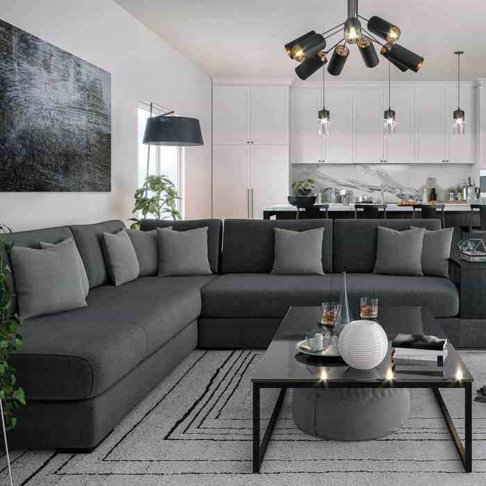 Wohnzimmer ideen graues sofa